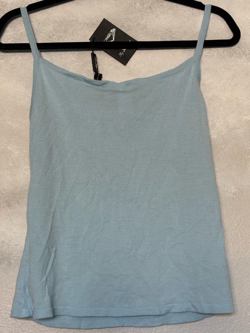 Angel Soft Lightweight Knit Tank Top Light Blue Medium Airy Spring Summer Shirt - Picture 2 of 3